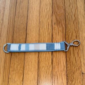 Thirty One Blue and White Keychain Wristlet strap